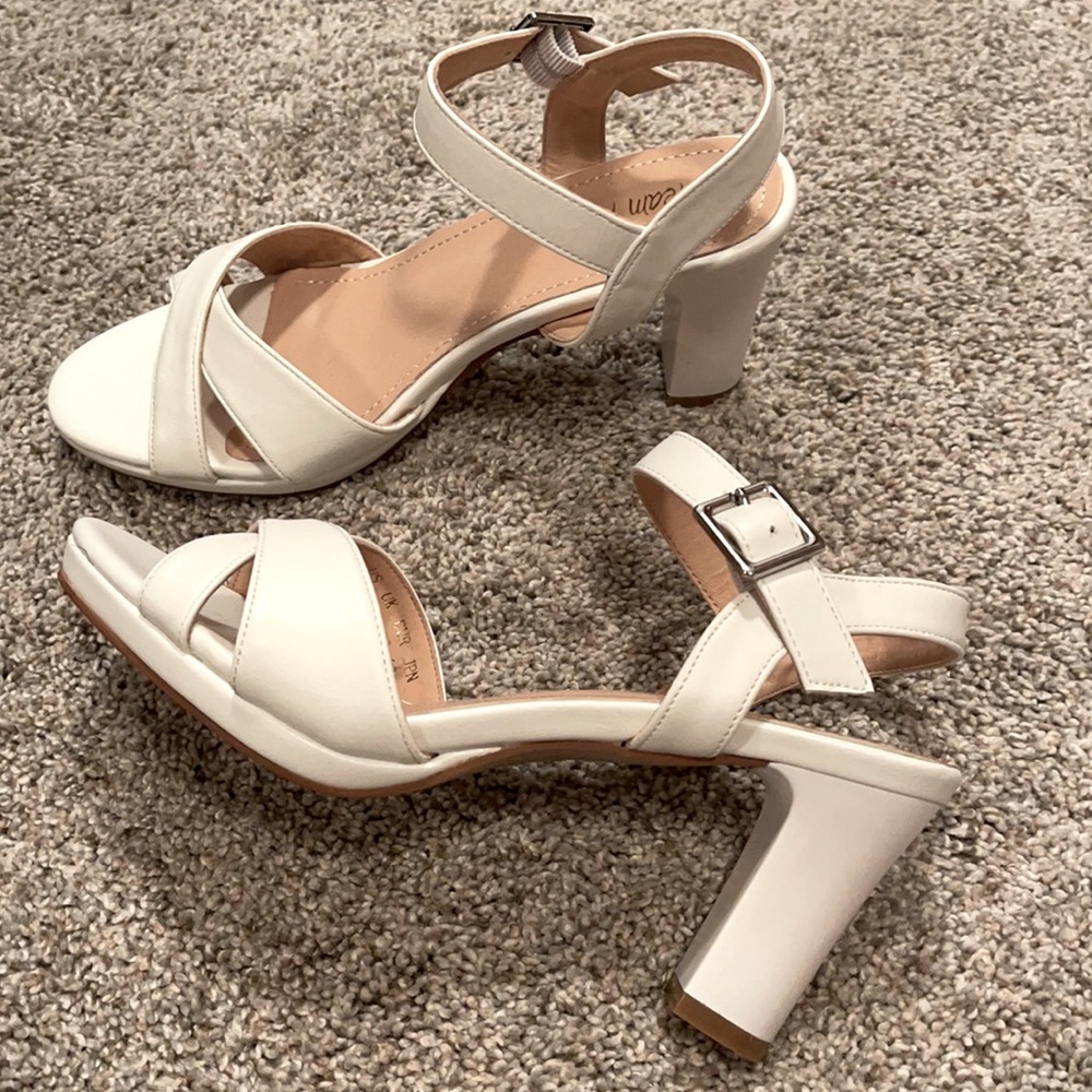 Brand New White Strappy Heel